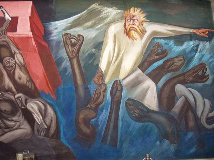 Jose Clemente Orozco Departure of Quetzalcoatl, Dartmouth mural